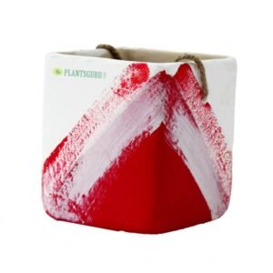 Clay Pot Red Mix - 4Inch Square Ceramic Pot (Pack of 3)